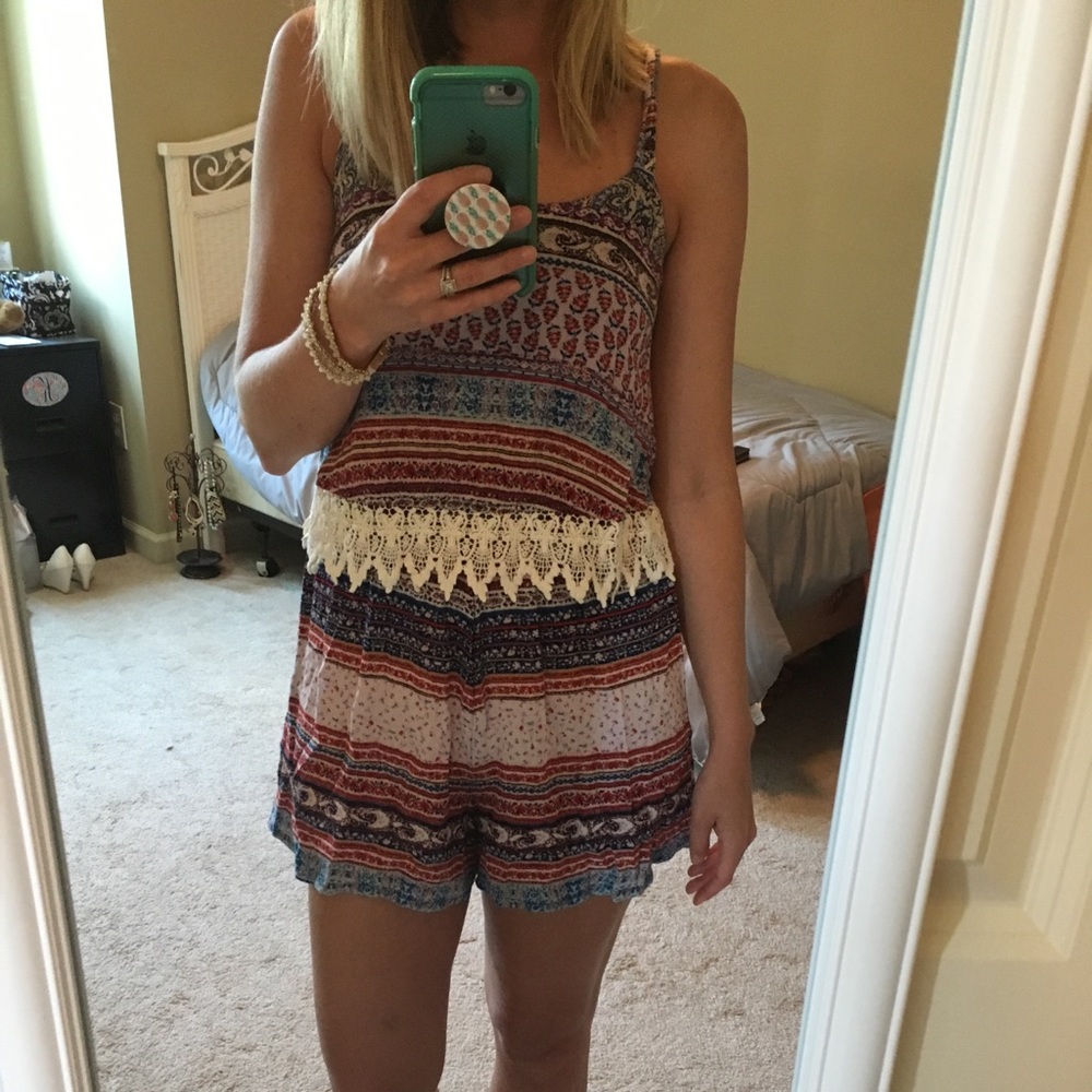 Red, white, and blue romper!